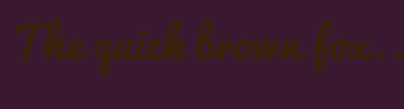 Image with Font Color 3A2208 and Background Color 3A1830